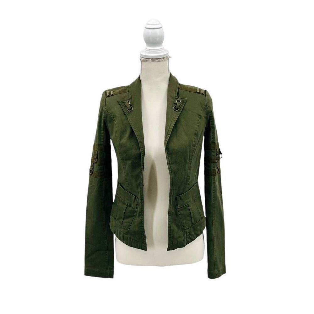 NWT Affliction Jacket Moto Dark Olive